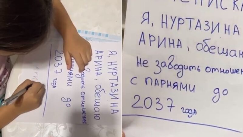 Жигиттер менен мамиле түзбөө үчүн кол коюшкан ширин кыздар (ВИДЕО)