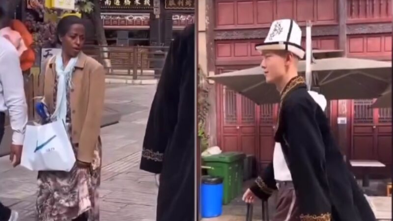 Чет элдиктер улуттук кийим кийген кыргыз жигитин суктануу менен карашты