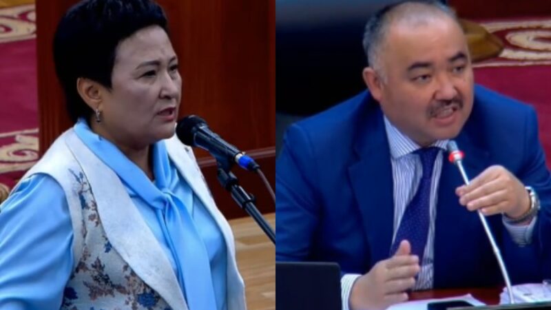 «Айтышпай отуруңуз!». Шакиев менен Талиева сөз талаша кетти