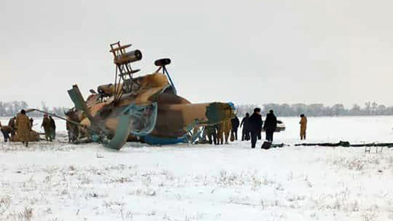 Кырсыктаган тик учактын кулаган учуру видеого түшүп калган