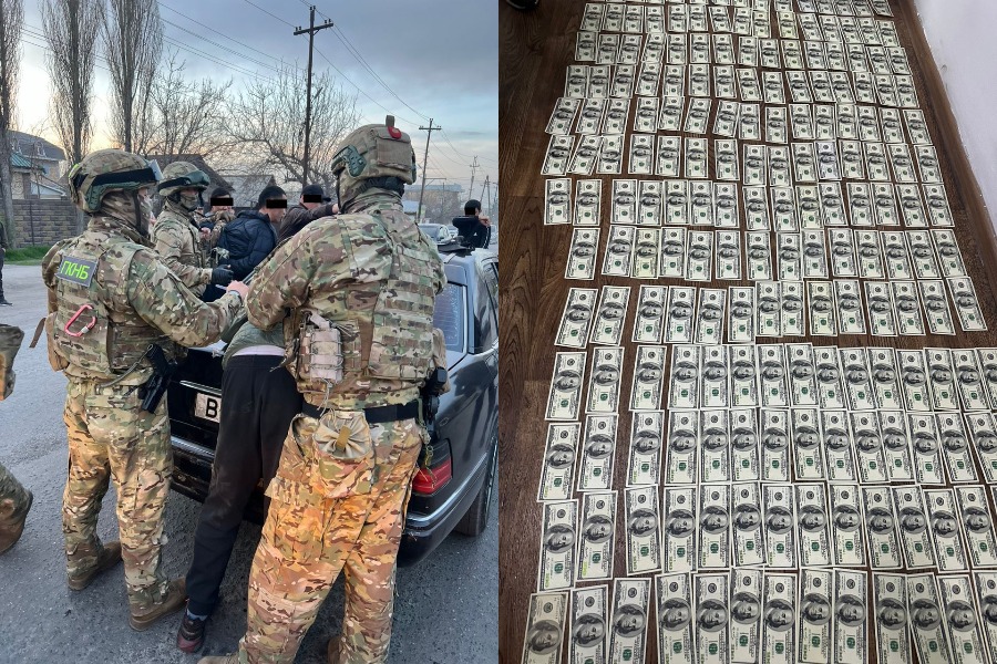 Көлбаевдин кылмыштуу тобунун мүчөсү жасалма доллар менен кармалды