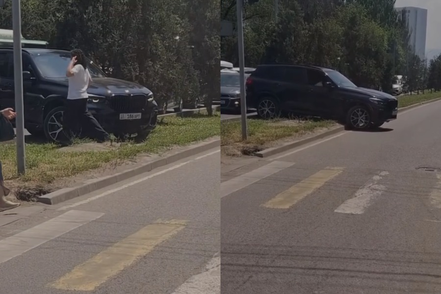 Бишкекте жолду кесип өткөн айдоочу айымга айып салынды