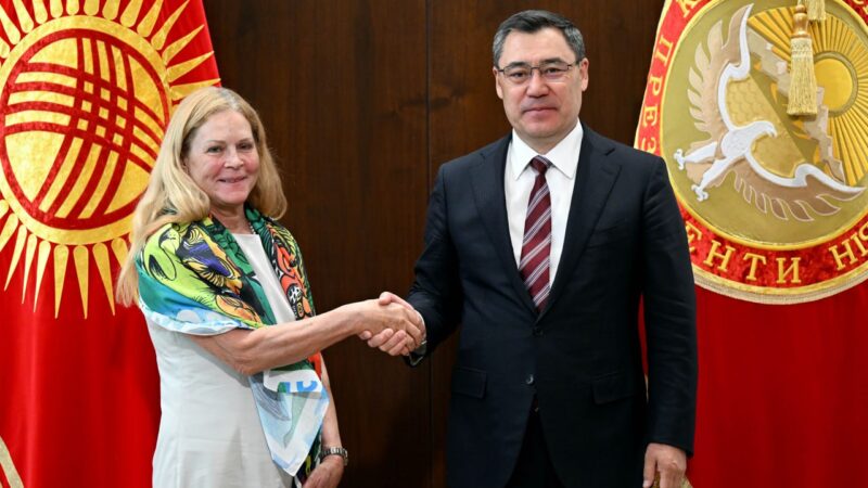Садыр Жапаров Германиянын Кыргызстандагы Элчиси Габриелла Геллилди кабыл алды