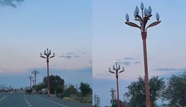 Балыкчы шаарынын борбордук көчөсү жарыктандырылууда