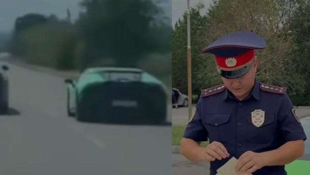 Ысык-Көлдө жол эрежесин бузган “Lamborghini” Бишкектен кармалды