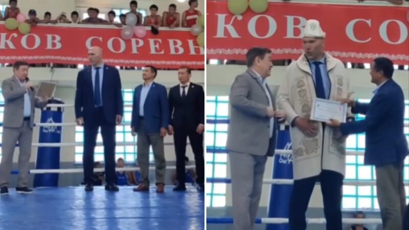 Дүйнөлүк мушкерге калпак кийгизип, чапан жабышты