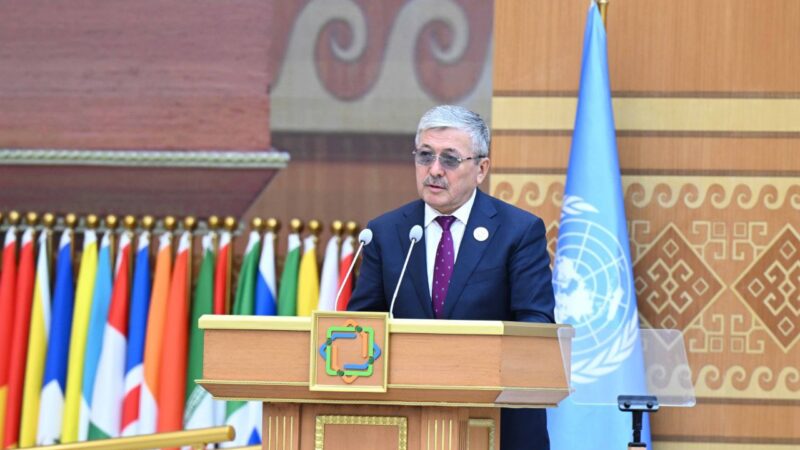 Адылбек Касымалиев Түркмөнстанда БУУнун конференциясында сөз сүйлөдү