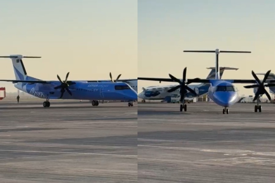 Asman Airlines компаниясына Dash 8 Q400 учагы келди