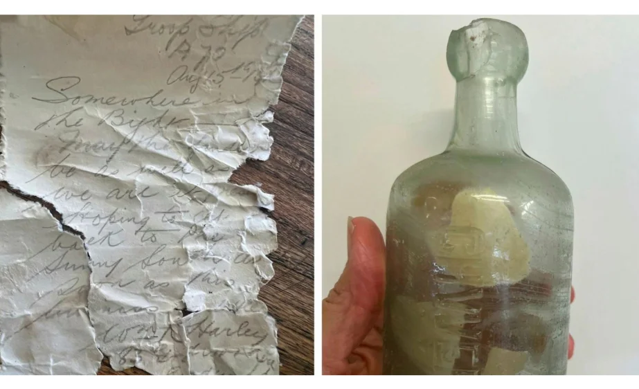 Суу жээгинен Биринчи дүйнөлүк согушта бөтөлкөгө салынган кат табылды