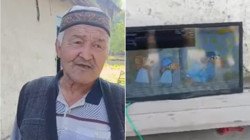 Элдик видео: Сыналгы көрүп кубанган Зардалынын тургундары