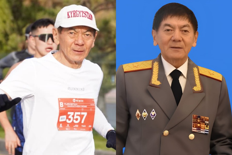 Отставкадагы генерал-майор Кемелбек Киязов эл аралык марафондо 3-орунду ээледи