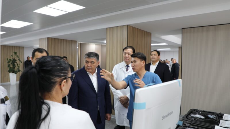 Ташиев Эне жана баланы коргоо улуттук борборуна медициналык жабдууларды белекке берди