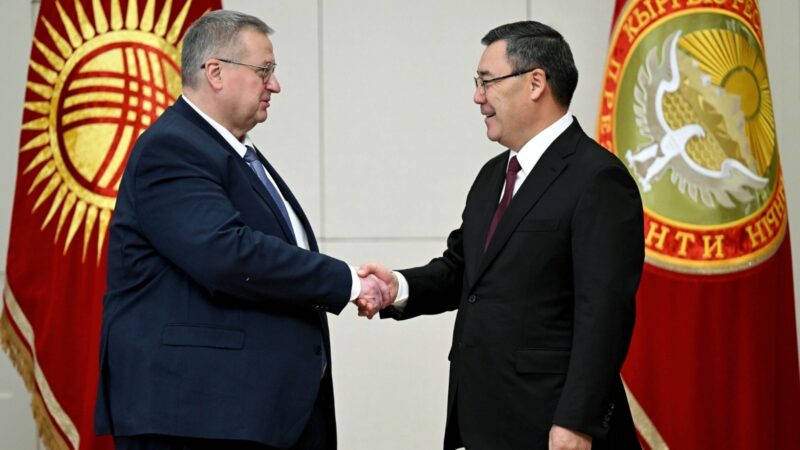 Садыр Жапаров Россия Өкмөтүнүн Төрагасынын орун басары Алексей Оверчукту кабыл алды