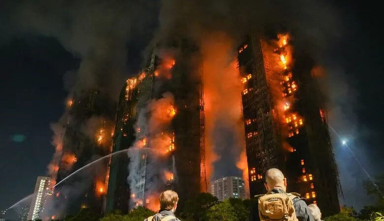 Гонконгдогу өрттөн каза болгондордун саны 94кө жетти, 11и өрт өчүргүчтөр