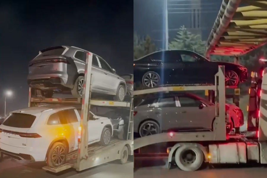 Бишкекте 8 унааны жүктөп бара жаткан айдоочу тыгын жаратты (ВИДЕО)