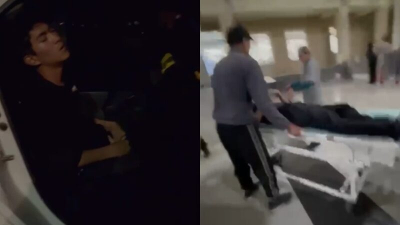 Кайгуул кызматкерлери эс-учун жоготкон жаранды ооруканага жеткиришти (ВИДЕО)