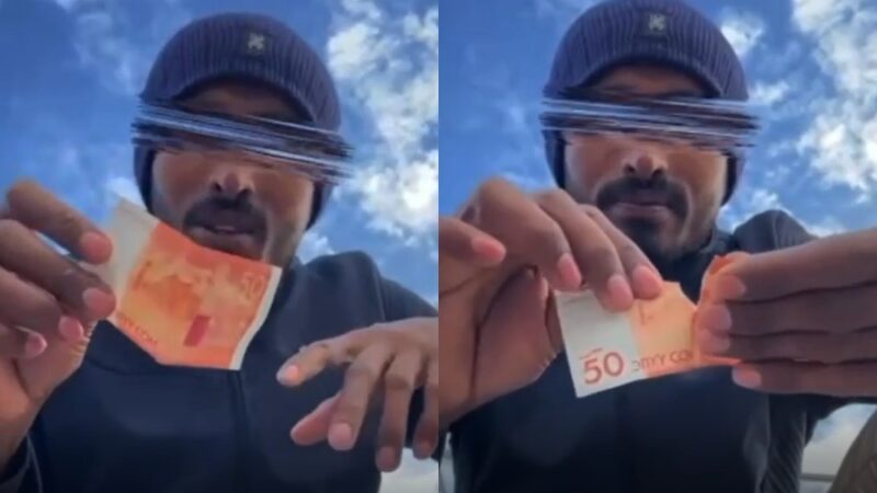 50 сом менен эксперимент жасаган чет элдик жаран өлкөдөн чыгарылат (ВИДЕО)