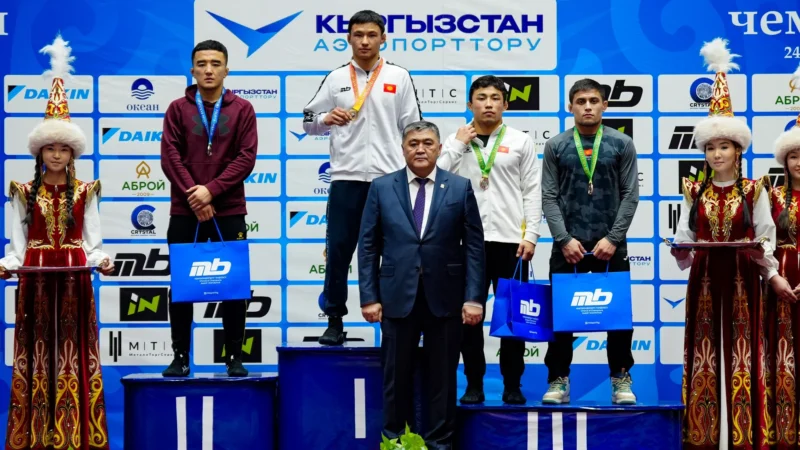 Эркин күрөш боюнча өлкө чемпионатынын жеңүүчүлөрү аяктады
