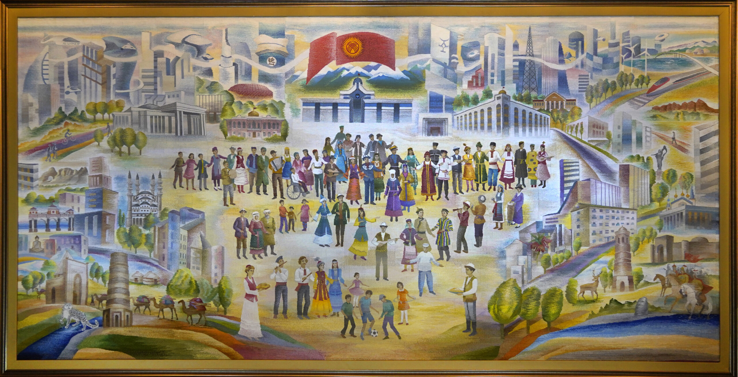 Кыргыз элинин басып өткөн жолун жана келечегин чагылдырган “Улут деми — Уңгу жол” гобелени