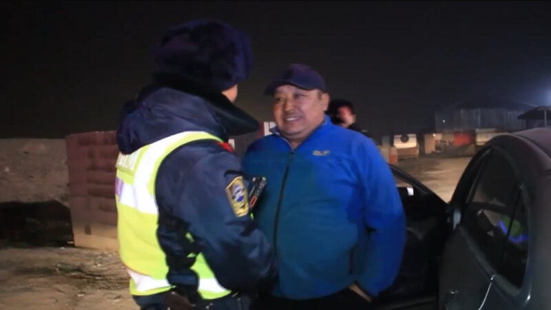 Мас абалында унаа башкарган жаран кармалды