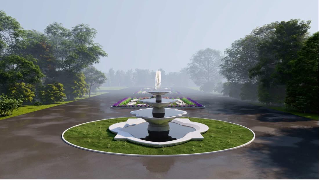 Эмен багындагы фонтан реконструкцияланууда