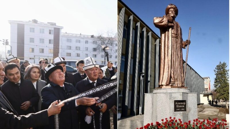 Ош шаарында акын Алишер Навоинин айкели ачылды