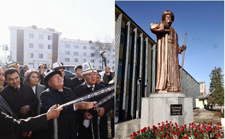 Ош шаарында акын Алишер Навоинин айкели ачылды