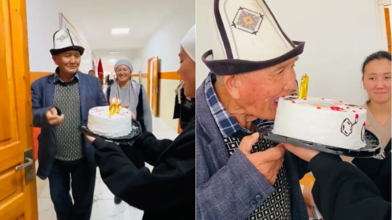 Агайынын 70 жаш курагын куттуктаган мугалим-окуучулар