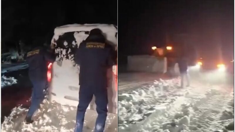 Түп районунда кар күрткүдө калган 8 унаа чыгарылды