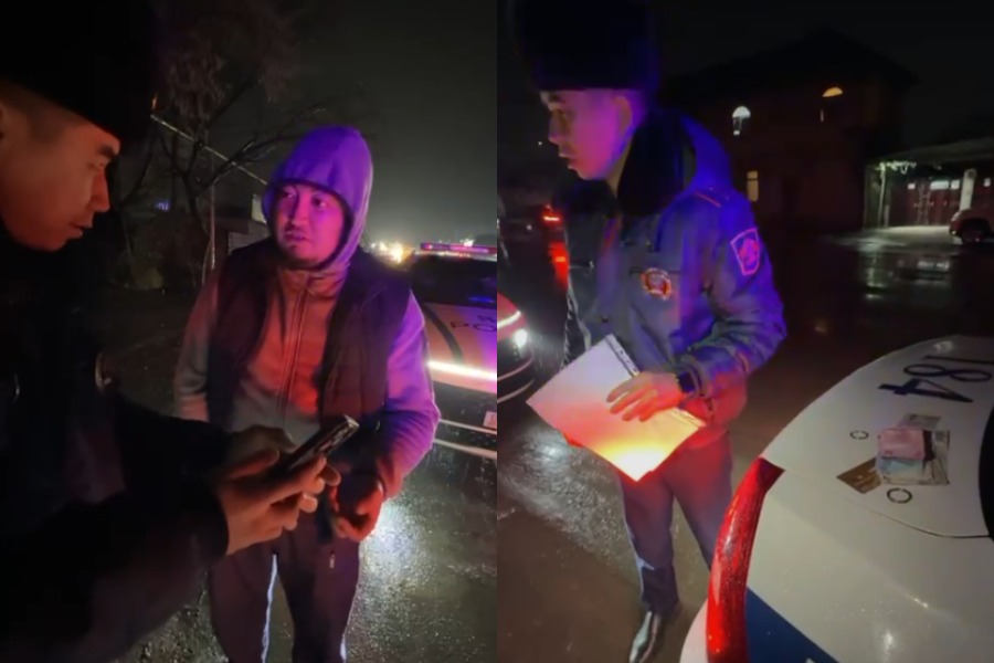 Акча сунуштап… Бишкекте мас абалында унаа башкарган айдоочу кармалды (ВИДЕО)