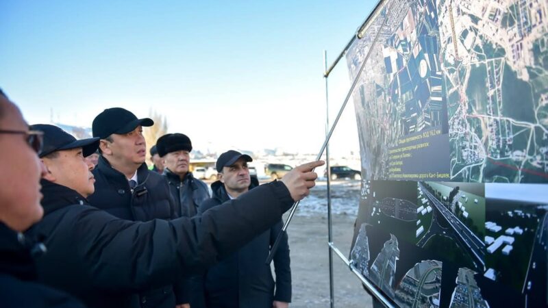 Бишкек мэри чыгыш айланма жолунун курулушун баштап берди