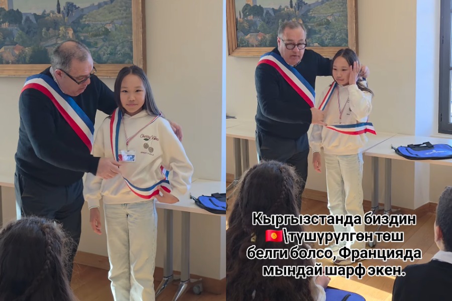 12 жаштагы кыргыз кызы Францияда депутат болду