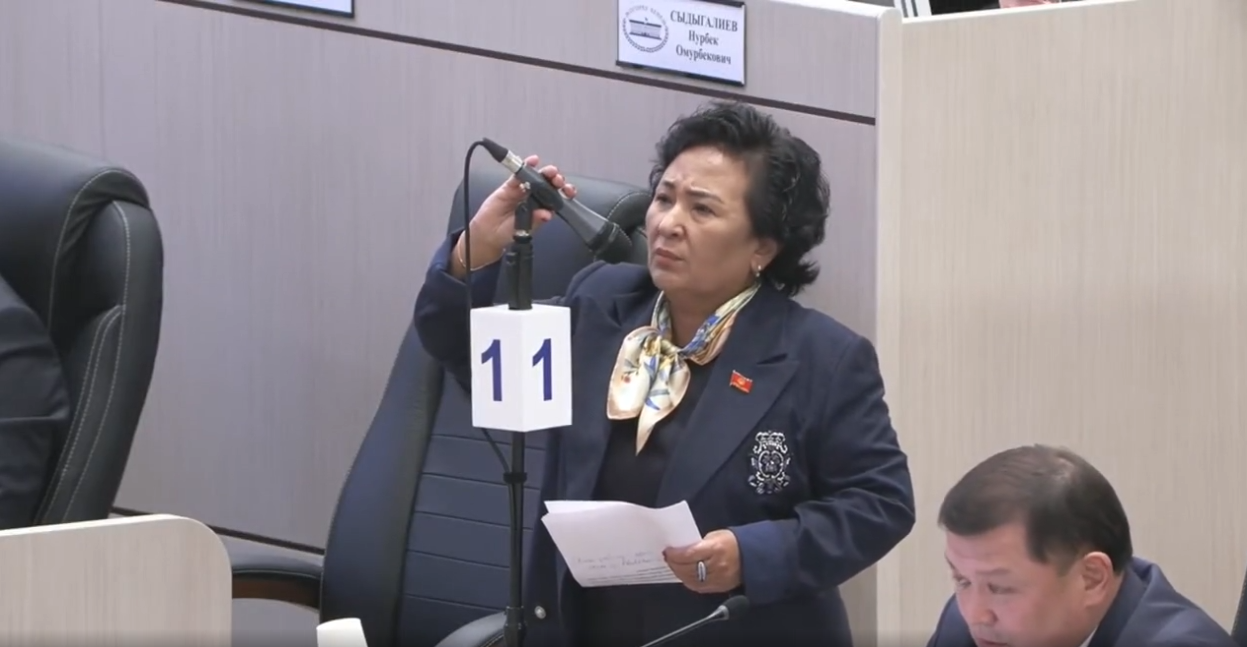 «Шерменде болобуз».  Камила Талиева наамдар боюнча мыйзам долбооруна каршы чыкты