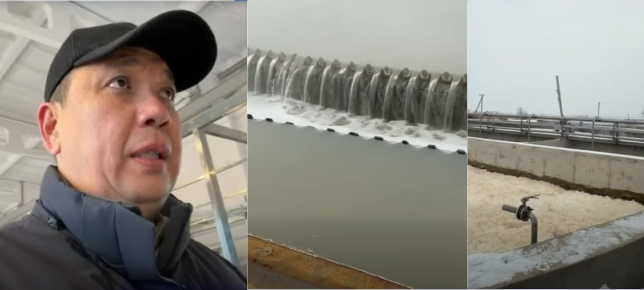 Бишкектин мэри саркынды сууну тазалоочу жайына барды (ВИДЕО)