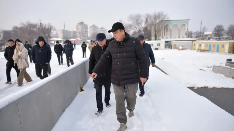 Мэр: Жибек жолу проспектисинде көпүрө куруп жаткан подрядчыны алмаштырууну тапшырды