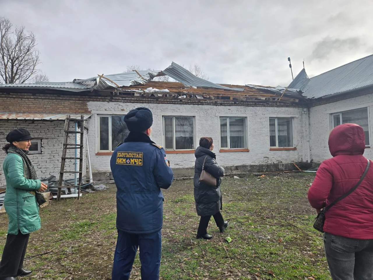 Бишкекте катуу шамал чатырларды учуруп, бактарды кулатты