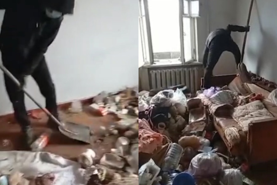 Бишкектеги батирден бир КамАЗ толо таштанды чыкты