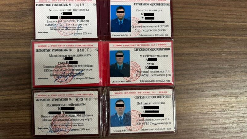 Документ жасоо менен Свердлов РИИБнын кызматкерлери кармалды