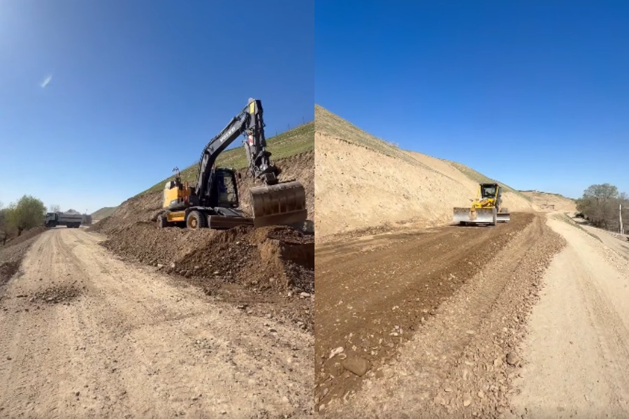 Сузакта Кара-Дарыя – Дөш жолунун 7,2 чакырымы асфальтталат (ВИДЕО)