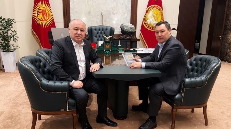 Өмүрбек Текебаев президент менен тарых жана лидерлик маселелери жөнүндө пикир алышканын жазды