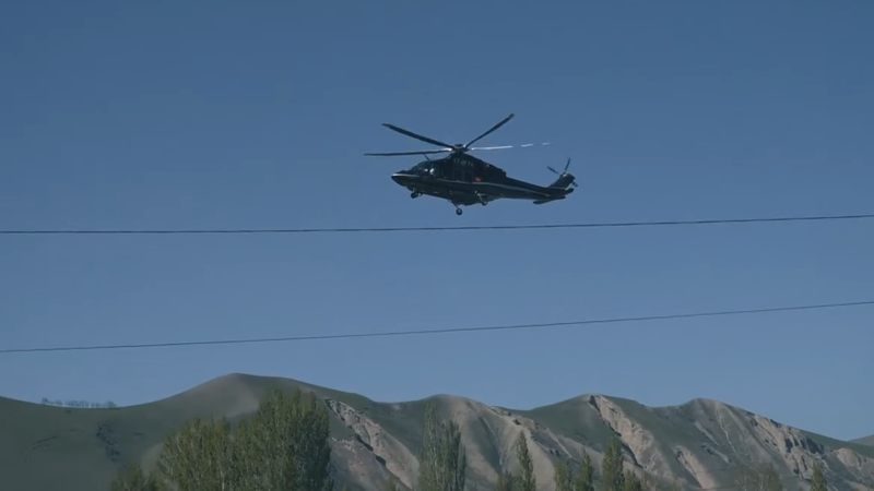 Президент кара-кулжага өзгөчө тик учак менен барды