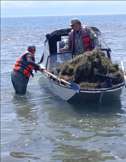 Ысык-Көлдө мыйзамсыз торлорду тазалоо иштери тынымсыз уланууда