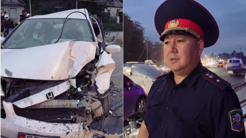 Автобус менен эки жеңил унаа кагышып, 6 адам жабыркады