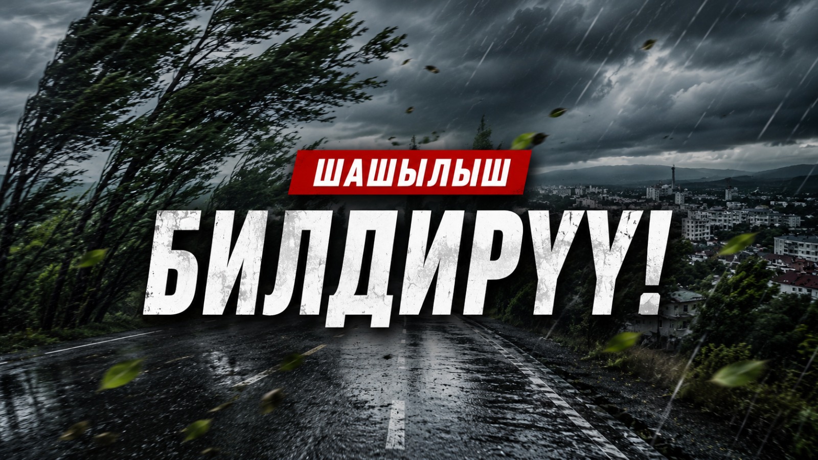 Шашылыш билдирүү! Бишкек жана Чүйдө катуу шамал болот