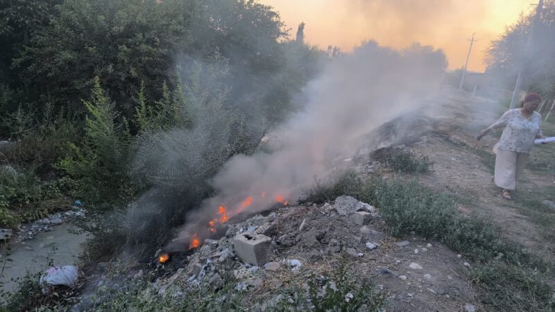 Ноокенде эс алуу жайларда таштанды өрттөгөндөргө 35миң сом айып пул салынды