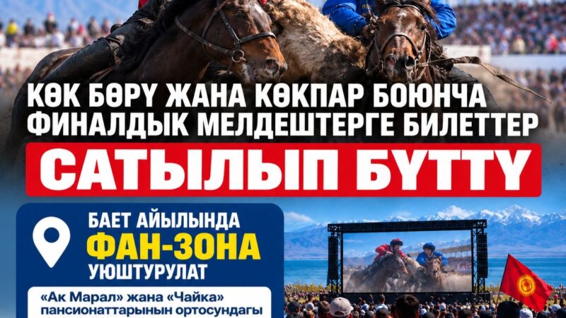 КӨК БӨРҮ ЖАНА КӨКПАР БОЮНЧА ФИНАЛДЫК МЕЛДЕШТЕРГЕ БИЛЕТТЕР САТЫЛЫП БҮТТҮ