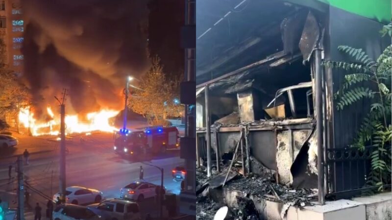 Бишкектеги тез татым жайлары өрттөндү (Видео)